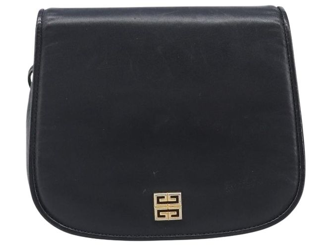 Borsa a tracolla GIVENCHY in pelle nera e oro Auth 208740 Nero D'oro - vista 2