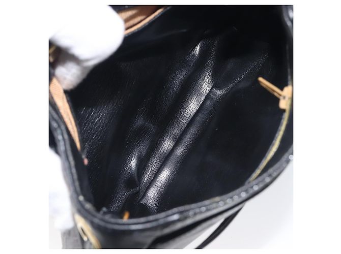 Borsa a tracolla GIVENCHY in pelle nera e oro Auth 208740 Nero D'oro - vista 20