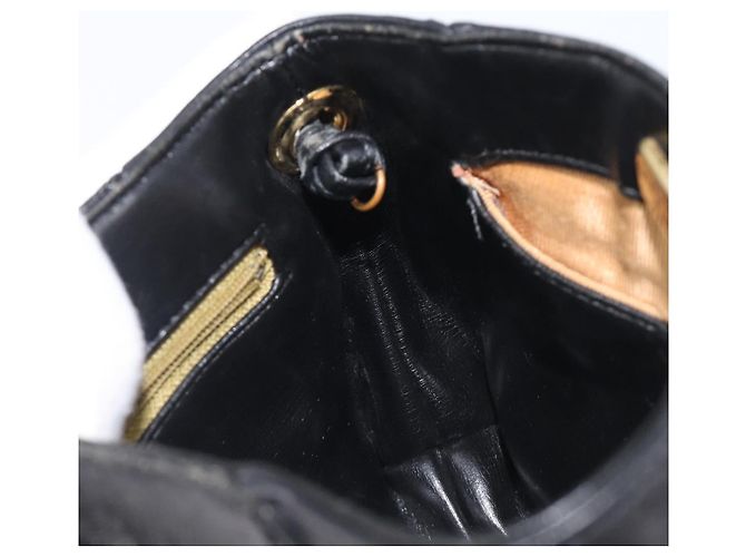 Borsa a tracolla GIVENCHY in pelle nera e oro Auth 208740 Nero D'oro - vista 22