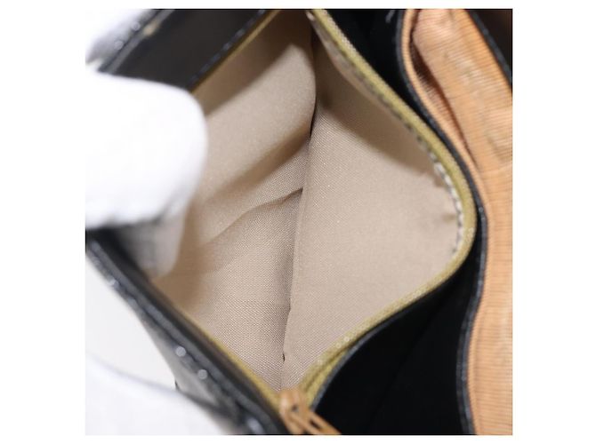 Borsa a tracolla GIVENCHY in pelle nera e oro Auth 208740 Nero D'oro - vista 25