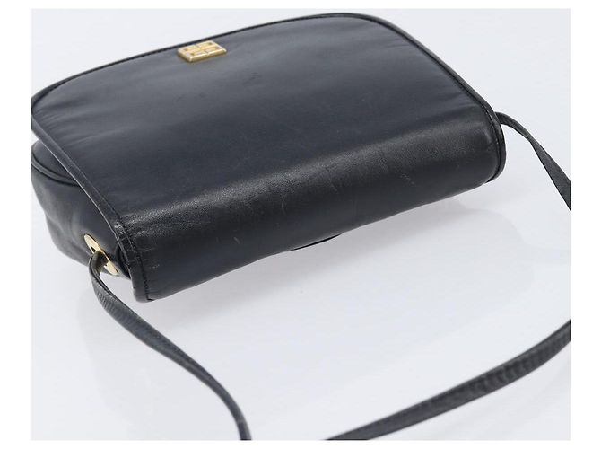 Borsa a tracolla GIVENCHY in pelle nera e oro Auth 208740 Nero D'oro - vista 6