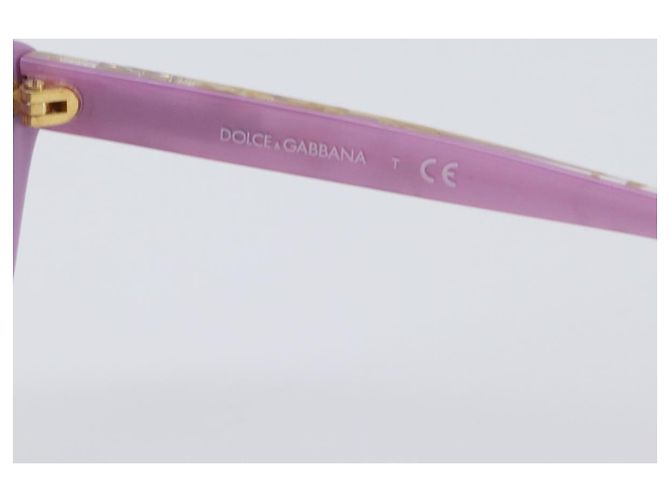 Gafas de sol Dolce & Gabbana Plastic Purple Gold Auth BA16473V Dorado Púrpura - vista 10
