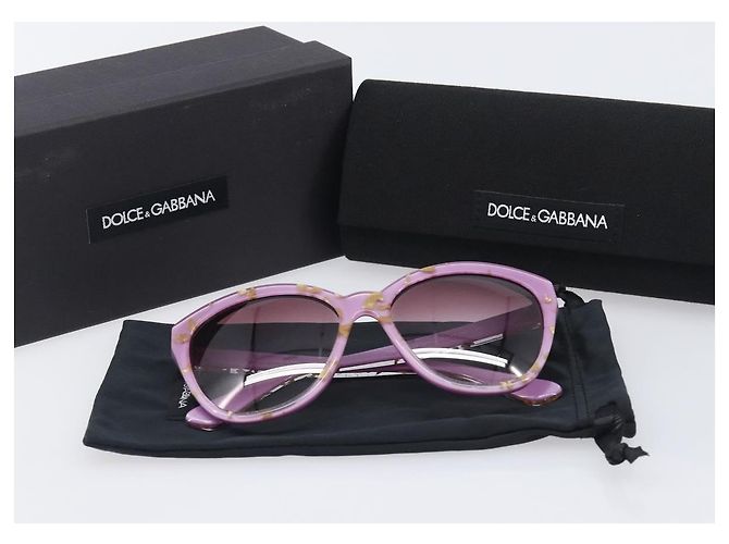 Gafas de sol Dolce & Gabbana Plastic Purple Gold Auth BA16473V Dorado Púrpura - vista 16