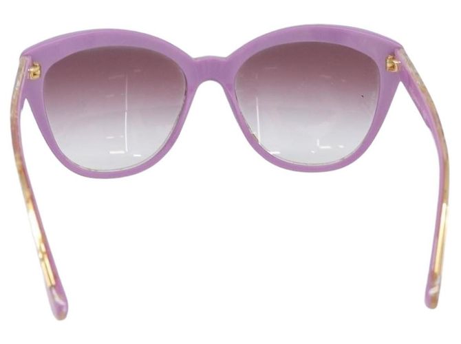 Gafas de sol Dolce & Gabbana Plastic Purple Gold Auth BA16473V Dorado Púrpura - vista 3