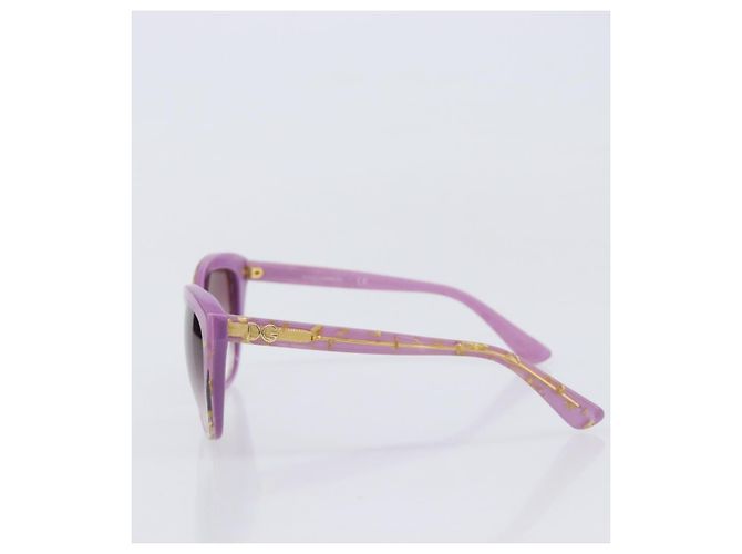 Gafas de sol Dolce & Gabbana Plastic Purple Gold Auth BA16473V Dorado Púrpura - vista 4