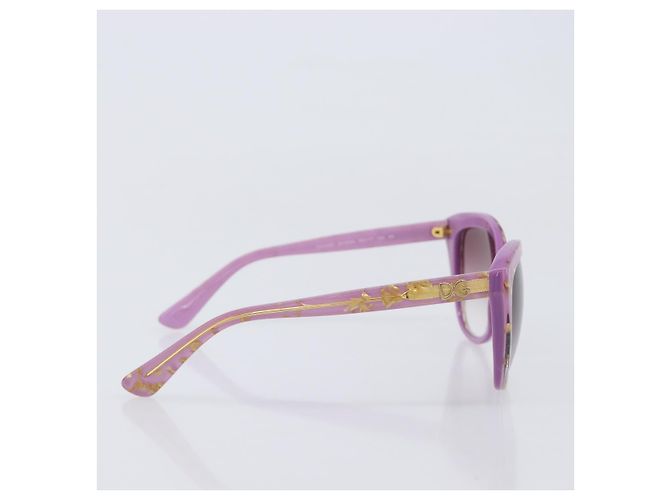 Gafas de sol Dolce & Gabbana Plastic Purple Gold Auth BA16473V Dorado Púrpura - vista 5