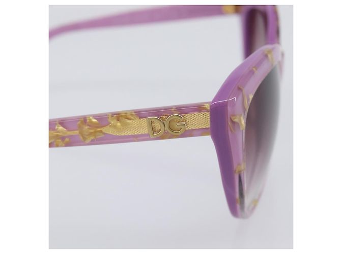 Gafas de sol Dolce & Gabbana Plastic Purple Gold Auth BA16473V Dorado Púrpura - vista 8