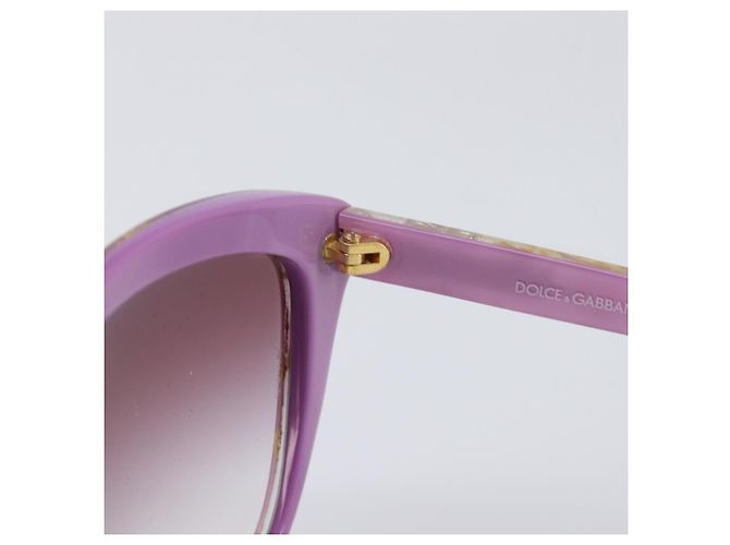 Gafas de sol Dolce & Gabbana Plastic Purple Gold Auth BA16473V Dorado Púrpura - vista 9