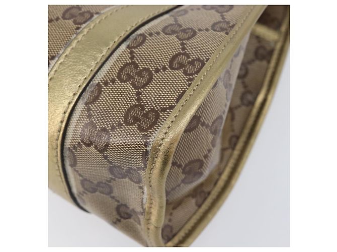 Borsa a tracolla GUCCI GG Crystal Jackie Beige Gold 203495 Auth 208732 D'oro - vista 10