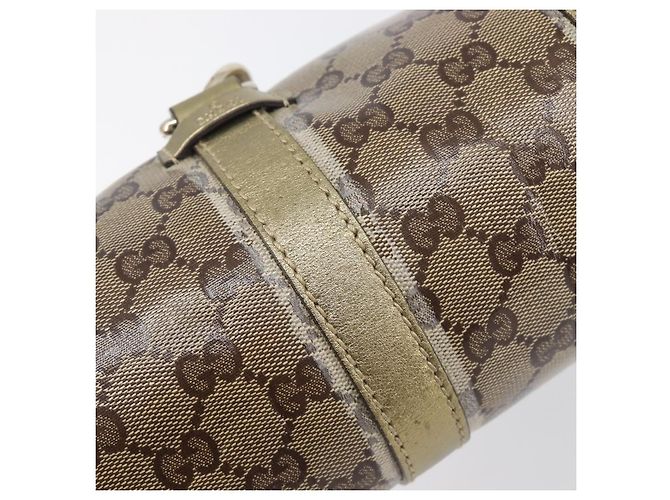 Borsa a tracolla GUCCI GG Crystal Jackie Beige Gold 203495 Auth 208732 D'oro - vista 15