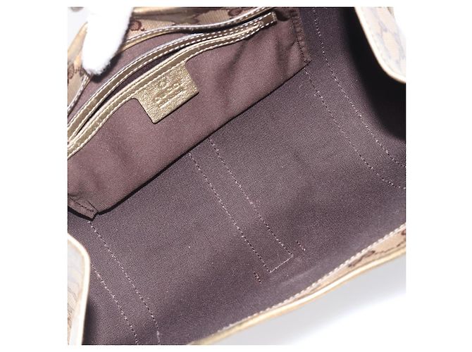 Borsa a tracolla GUCCI GG Crystal Jackie Beige Gold 203495 Auth 208732 D'oro - vista 20