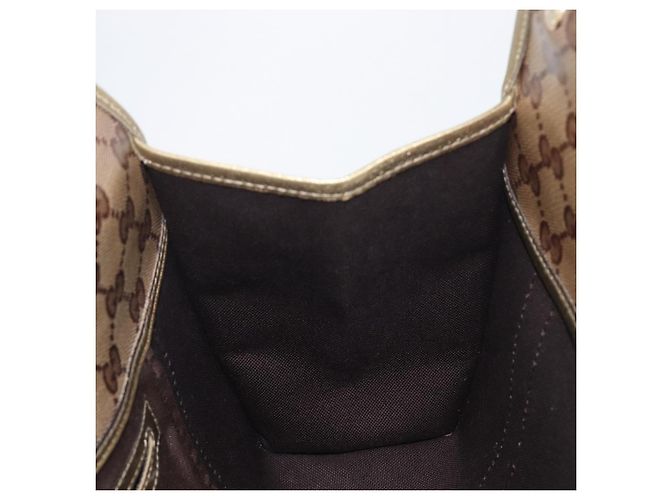 Borsa a tracolla GUCCI GG Crystal Jackie Beige Gold 203495 Auth 208732 D'oro - vista 21