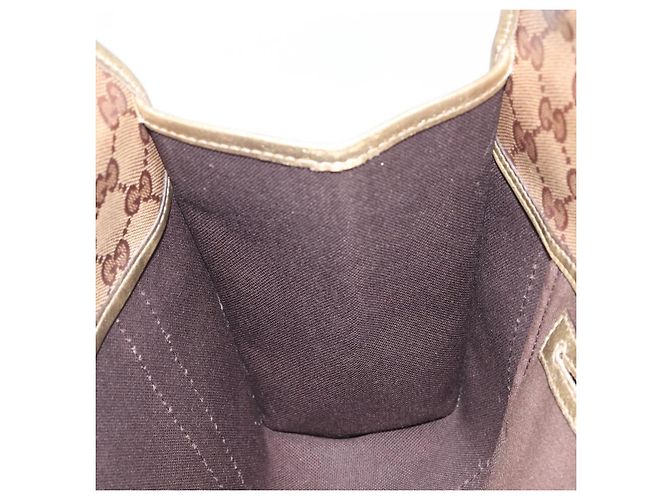 Borsa a tracolla GUCCI GG Crystal Jackie Beige Gold 203495 Auth 208732 D'oro - vista 22