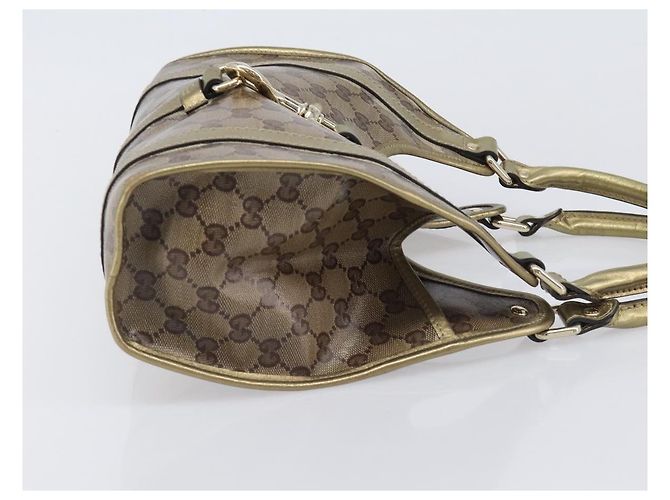 Borsa a tracolla GUCCI GG Crystal Jackie Beige Gold 203495 Auth 208732 D'oro - vista 4