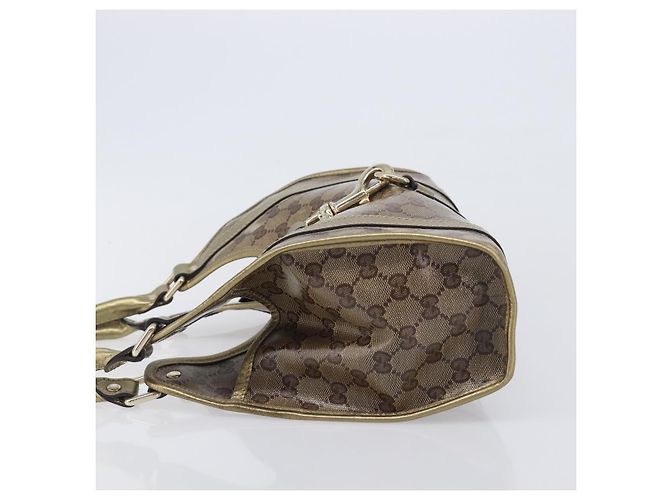 Borsa a tracolla GUCCI GG Crystal Jackie Beige Gold 203495 Auth 208732 D'oro - vista 5