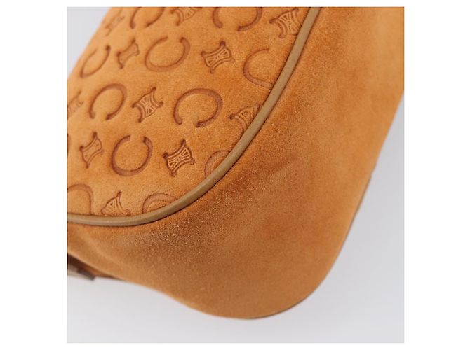 16 Céline Borsa a mano CELINE C Macadam Suede Orange Tono Oro Auth 208638V Arancione - vista 13