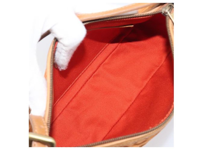 16 Céline Borsa a mano CELINE C Macadam Suede Orange Tono Oro Auth 208638V Arancione - vista 17