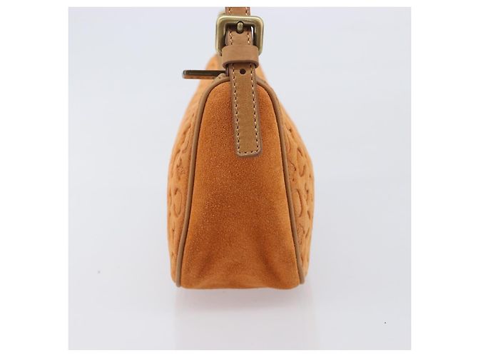 16 Céline Borsa a mano CELINE C Macadam Suede Orange Tono Oro Auth 208638V Arancione - vista 5