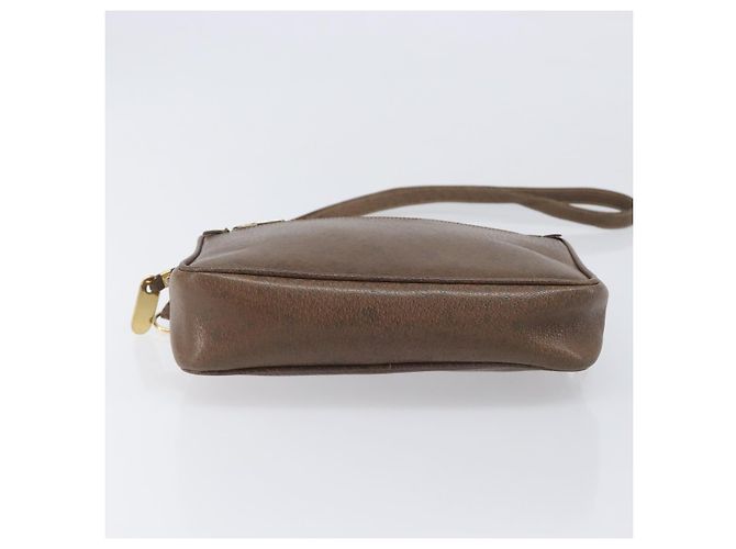 Borsa a tracolla GUCCI in pelle marrone e oro autentica ep16333 D'oro - vista 10