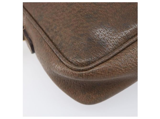 Borsa a tracolla GUCCI in pelle marrone e oro autentica ep16333 D'oro - vista 14