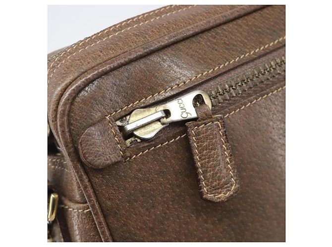 Borsa a tracolla GUCCI in pelle marrone e oro autentica ep16333 D'oro - vista 16