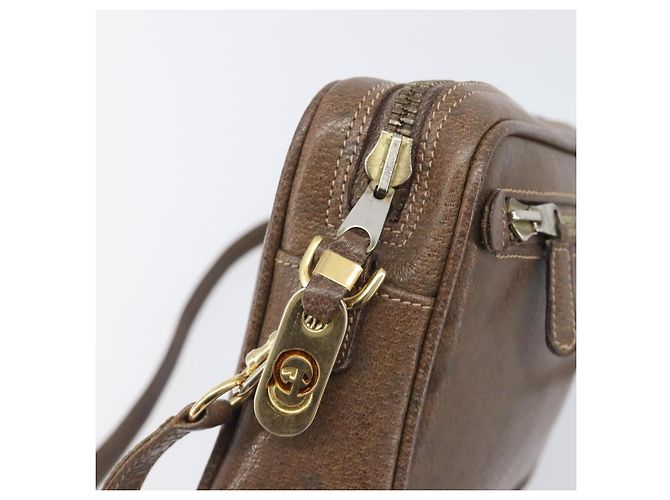 Borsa a tracolla GUCCI in pelle marrone e oro autentica ep16333 D'oro - vista 17