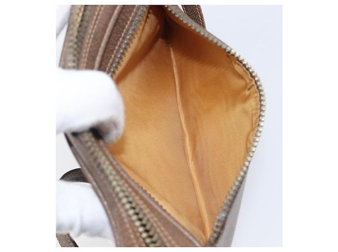 Borsa a tracolla GUCCI in pelle marrone e oro autentica ep16333 D'oro - vista 22
