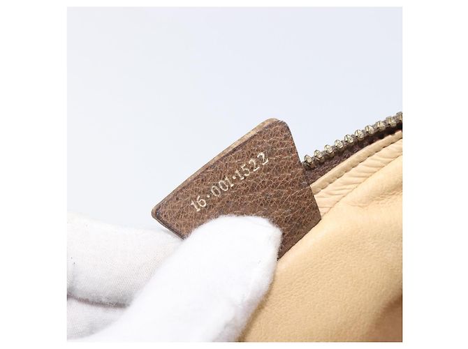 Borsa a tracolla GUCCI in pelle marrone e oro autentica ep16333 D'oro - vista 23