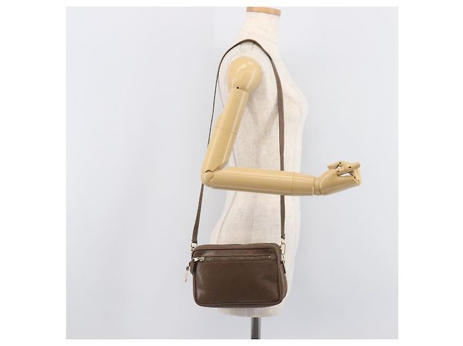 Borsa a tracolla GUCCI in pelle marrone e oro autentica ep16333 D'oro - vista 24
