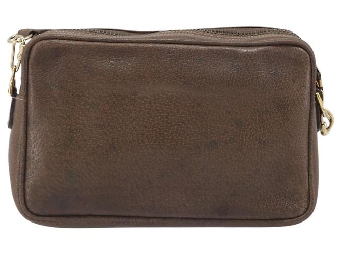 Borsa a tracolla GUCCI in pelle marrone e oro autentica ep16333 D'oro - vista 3
