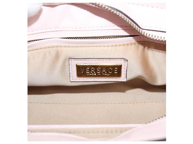 VERSACE Chain Tote Bag Leder Pink Gold Auth 207875M Golden - Ansicht 10
