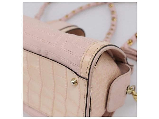 VERSACE Chain Tote Bag Leder Pink Gold Auth 207875M Golden - Ansicht 15