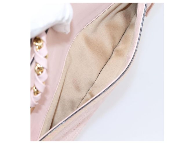 VERSACE Chain Tote Bag Leder Pink Gold Auth 207875M Golden - Ansicht 19