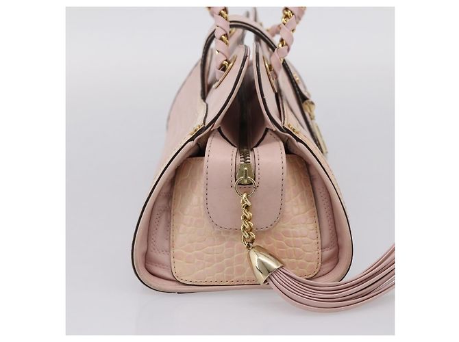 VERSACE Chain Tote Bag Leder Pink Gold Auth 207875M Golden - Ansicht 3
