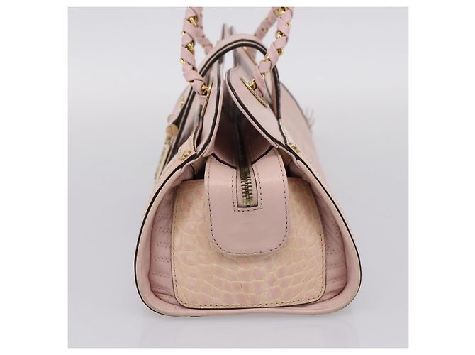 VERSACE Chain Tote Bag Leder Pink Gold Auth 207875M Golden - Ansicht 4