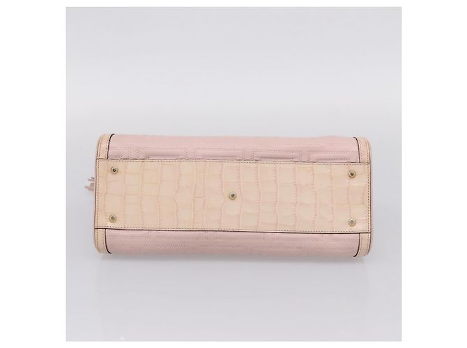 VERSACE Chain Tote Bag Leder Pink Gold Auth 207875M Golden - Ansicht 5