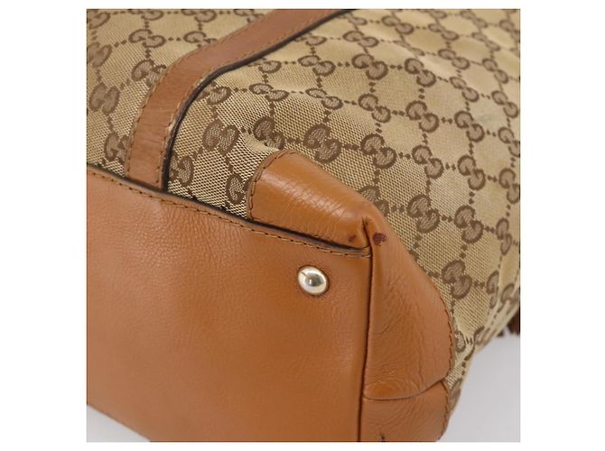 Borsa Tote GUCCI GG Canvas Beige Gold 257031 Auth ep16406 D'oro - vista 12