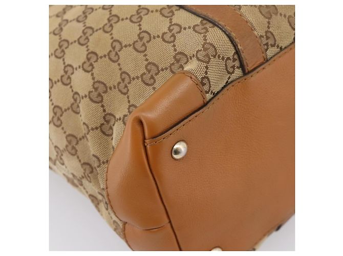 Borsa Tote GUCCI GG Canvas Beige Gold 257031 Auth ep16406 D'oro - vista 13