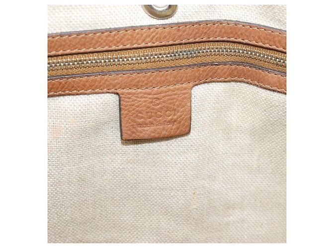 Borsa Tote GUCCI GG Canvas Beige Gold 257031 Auth ep16406 D'oro - vista 15