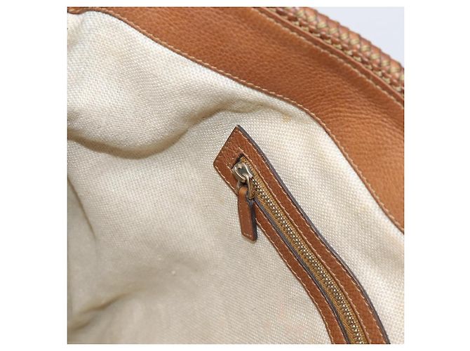 Borsa Tote GUCCI GG Canvas Beige Gold 257031 Auth ep16406 D'oro - vista 19