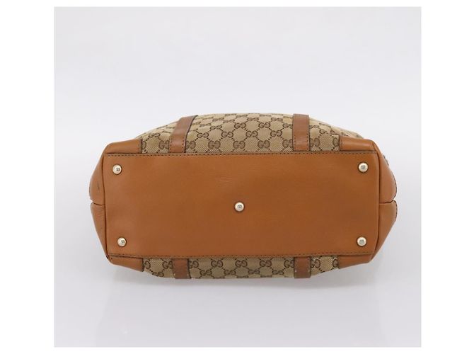 Borsa Tote GUCCI GG Canvas Beige Gold 257031 Auth ep16406 D'oro - vista 9