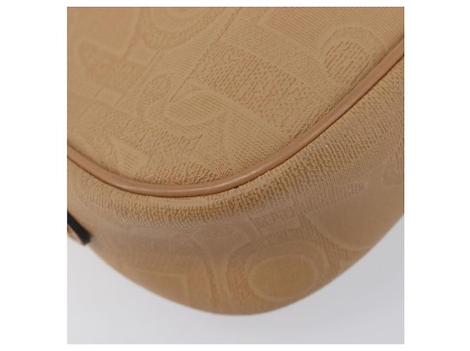 Borsa a tracolla ovale Christian Dior Trotter Canvas PVC Beige Gold Auth ki6915A - vista 14