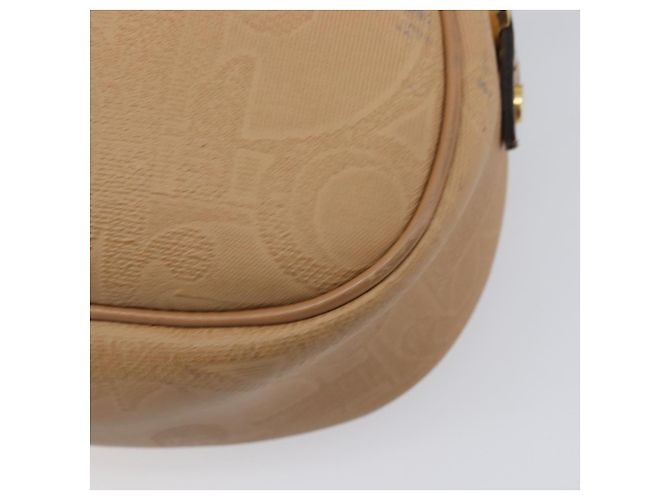 Borsa a tracolla ovale Christian Dior Trotter Canvas PVC Beige Gold Auth ki6915A - vista 15
