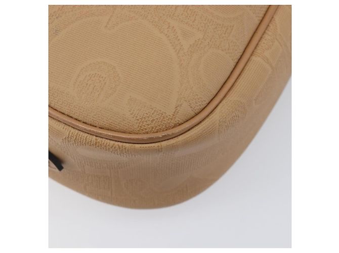 Borsa a tracolla ovale Christian Dior Trotter Canvas PVC Beige Gold Auth ki6915A - vista 16