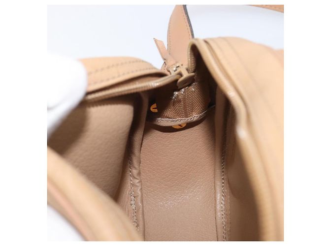 Borsa a tracolla ovale Christian Dior Trotter Canvas PVC Beige Gold Auth ki6915A - vista 23