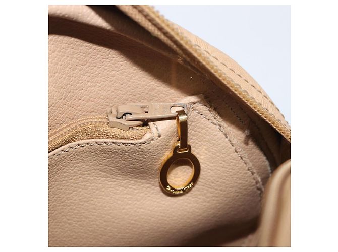 Borsa a tracolla ovale Christian Dior Trotter Canvas PVC Beige Gold Auth ki6915A - vista 24