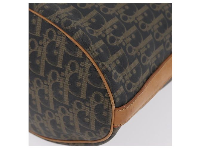 Bolso de hombro Christian Dior Trotter Canvas PVC Navy Gold Auth 203833 Dorado Azul marino - vista 16