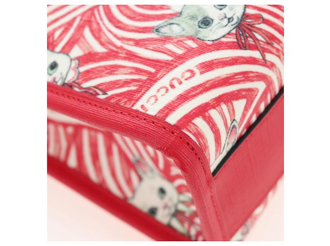 GUCCI x Higuchi Yuuko Handtasche PVC 2way Rot 630542 Auth 167781SM - Ansicht 12