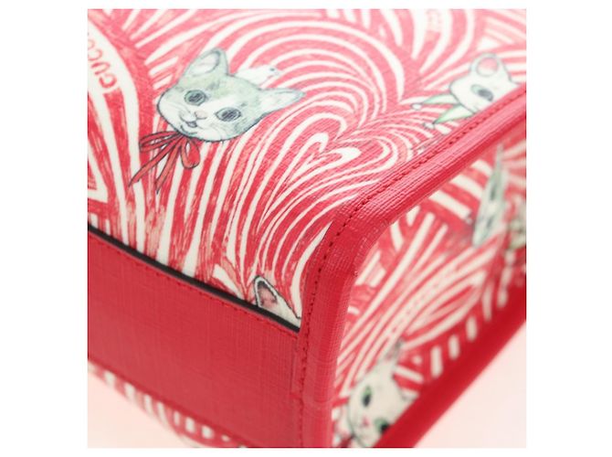 GUCCI x Higuchi Yuuko Handtasche PVC 2way Rot 630542 Auth 167781SM - Ansicht 13