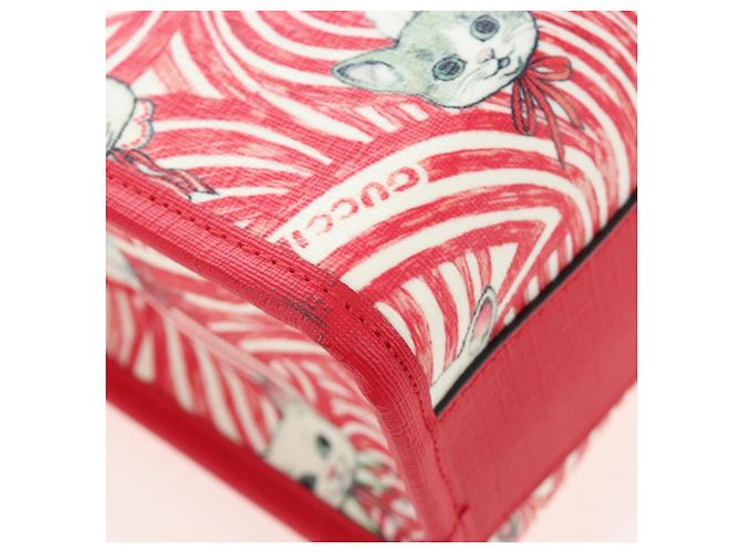 GUCCI x Higuchi Yuuko Handtasche PVC 2way Rot 630542 Auth 167781SM - Ansicht 14